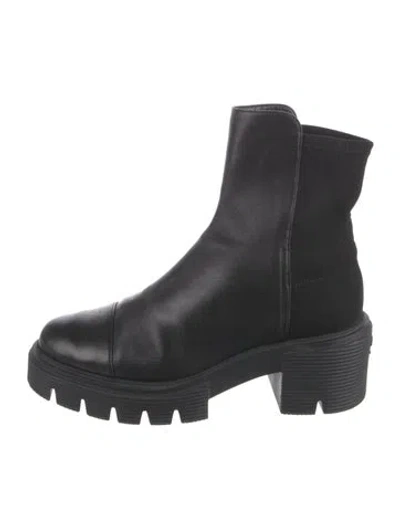 Pre-owned Stuart Weitzman Leather Boots In Black