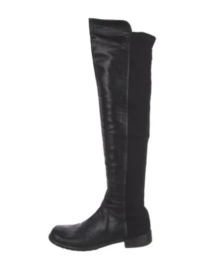 Pre-owned Stuart Weitzman Leather Boots In Black