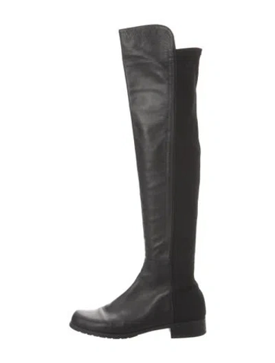 Pre-owned Stuart Weitzman Leather Boots In Black