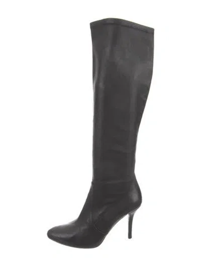 Pre-owned Stuart Weitzman Leather Boots In Black