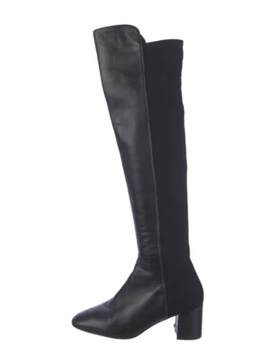 Pre-owned Stuart Weitzman Leather Boots In Black