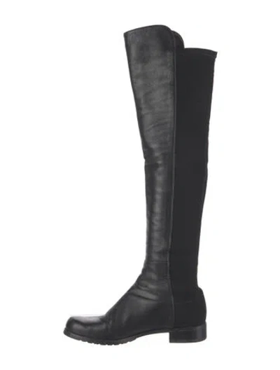 Pre-owned Stuart Weitzman Leather Boots In Black