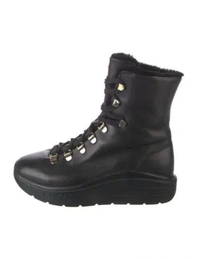 Pre-owned Stuart Weitzman Leather Boots In Black