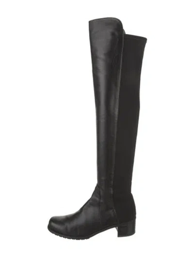 Pre-owned Stuart Weitzman Leather Boots In Black