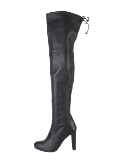Pre-owned Stuart Weitzman Leather Boots In Black