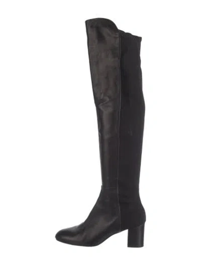 Pre-owned Stuart Weitzman Leather Boots In Black