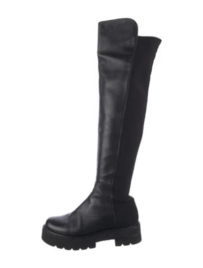 Pre-owned Stuart Weitzman Leather Boots In Black