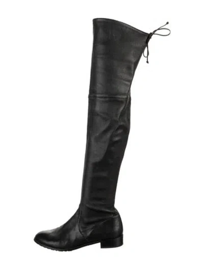 Pre-owned Stuart Weitzman Leather Boots In Black