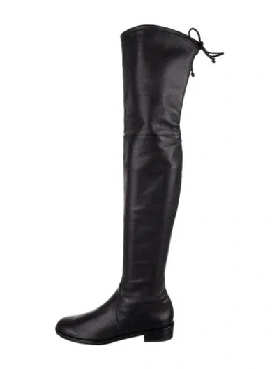 Pre-owned Stuart Weitzman Leather Boots In Black