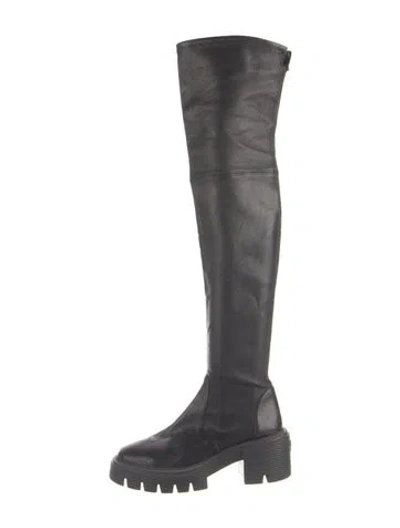 Pre-owned Stuart Weitzman Leather Boots In Black