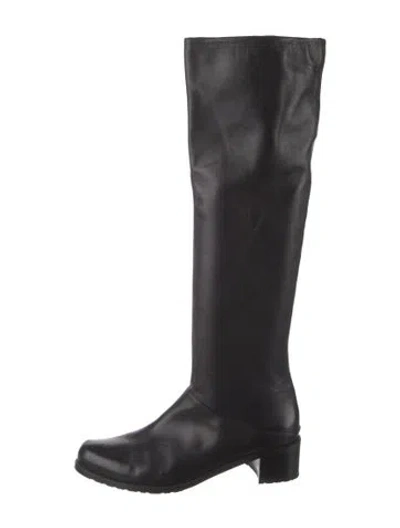 Pre-owned Stuart Weitzman Leather Boots In Black
