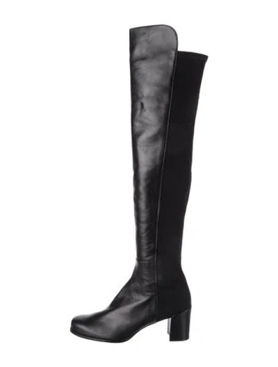 Pre-owned Stuart Weitzman Leather Boots In Black