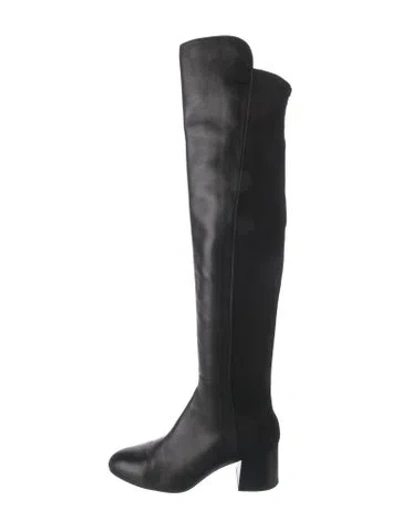 Pre-owned Stuart Weitzman Leather Boots In Black