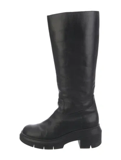 Pre-owned Stuart Weitzman Leather Boots In Black