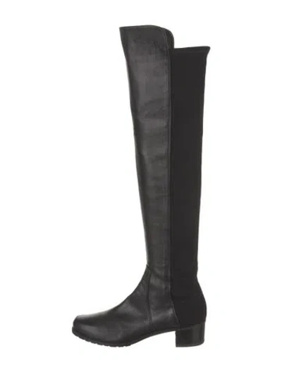Pre-owned Stuart Weitzman Leather Boots In Black