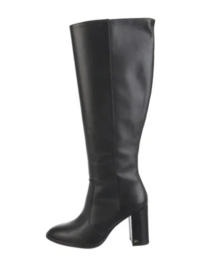 Pre-owned Stuart Weitzman Leather Boots In Black