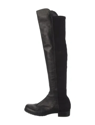 Pre-owned Stuart Weitzman Leather Boots In Black