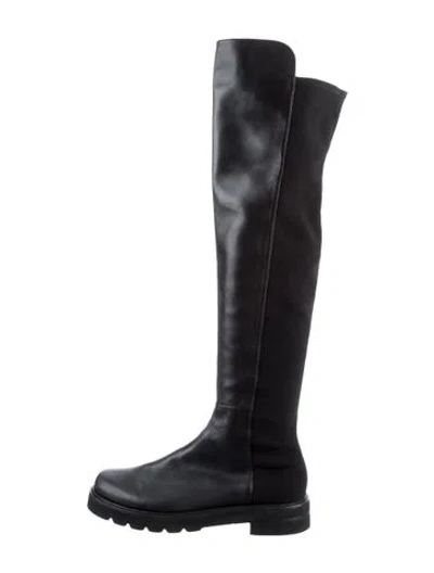 Pre-owned Stuart Weitzman Leather Boots In Black