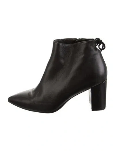 Pre-owned Stuart Weitzman Leather Boots In Black