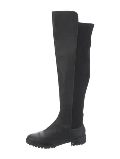 Pre-owned Stuart Weitzman Leather Boots In Black