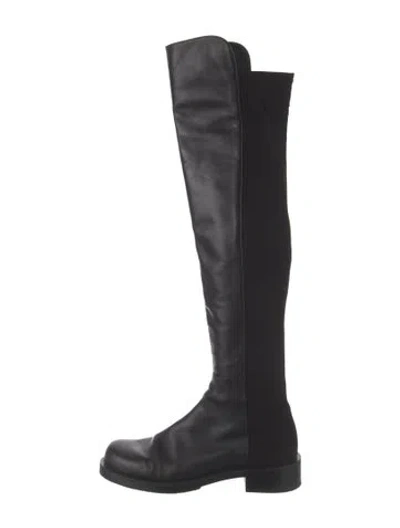 Pre-owned Stuart Weitzman Leather Boots In Black