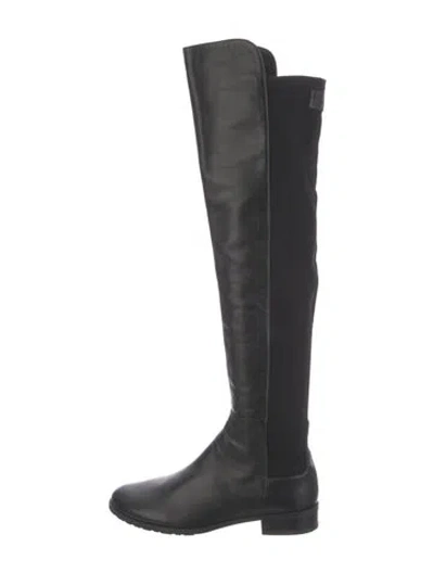 Pre-owned Stuart Weitzman Leather Boots In Black