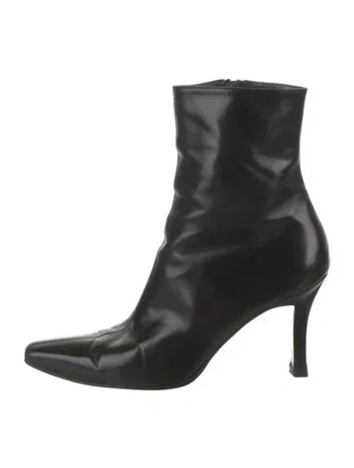 Pre-owned Stuart Weitzman Leather Boots In Black
