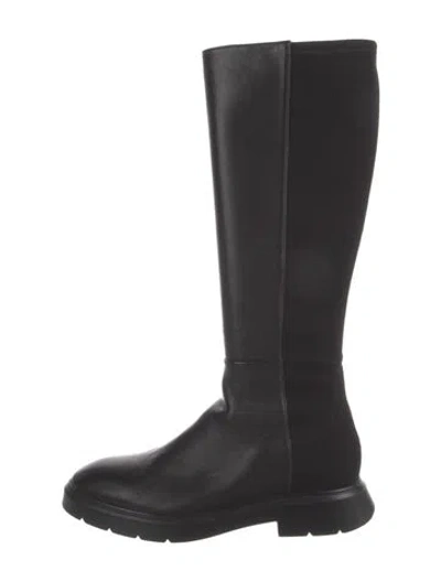 Pre-owned Stuart Weitzman Leather Boots In Black