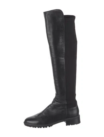 Pre-owned Stuart Weitzman Leather Boots In Black