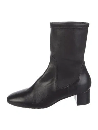 Pre-owned Stuart Weitzman Leather Boots In Black