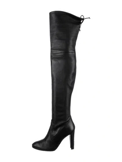 Pre-owned Stuart Weitzman Leather Boots In Black