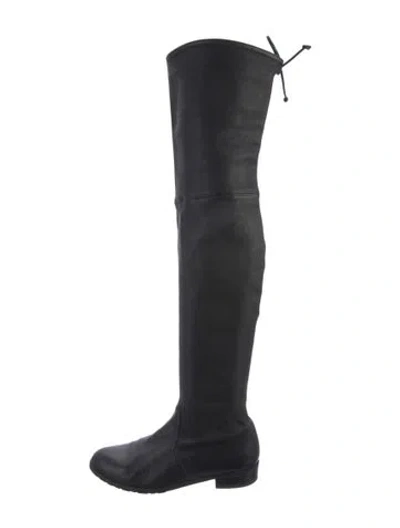Pre-owned Stuart Weitzman Leather Boots In Black