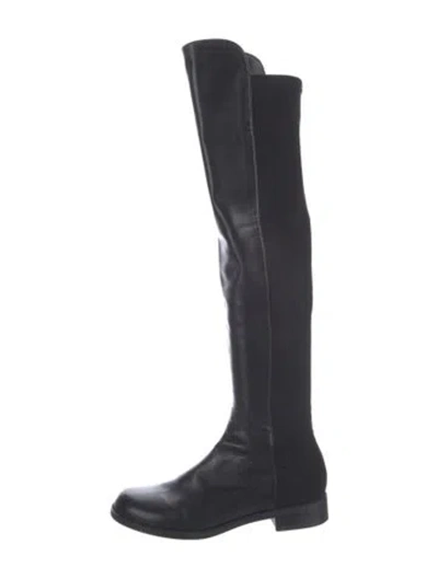 Pre-owned Stuart Weitzman Leather Boots In Black
