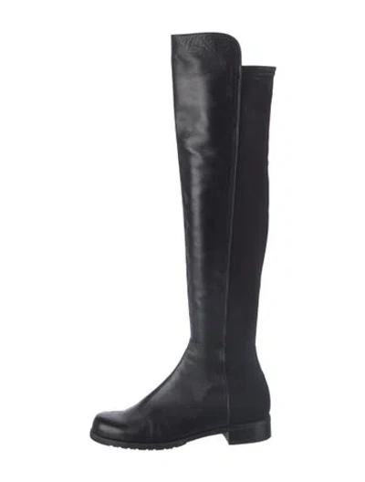 Pre-owned Stuart Weitzman Leather Boots In Black