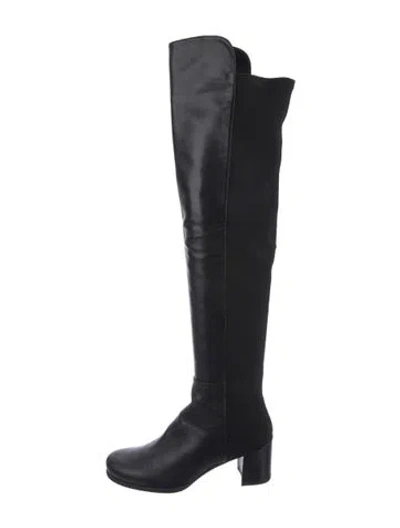 Pre-owned Stuart Weitzman Leather Boots In Black