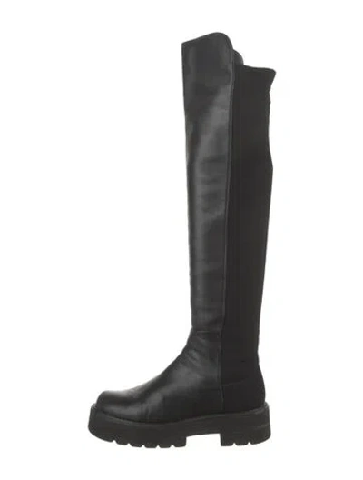 Pre-owned Stuart Weitzman Leather Boots In Black