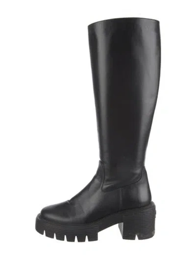 Pre-owned Stuart Weitzman Leather Boots In Black