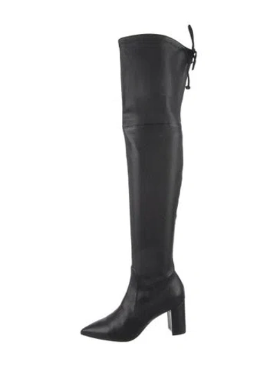 Pre-owned Stuart Weitzman Leather Boots In Black