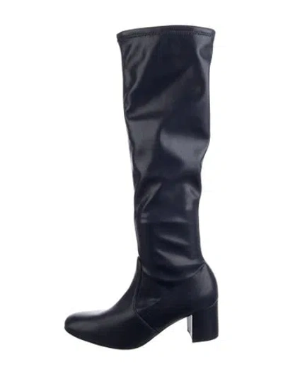 Pre-owned Stuart Weitzman Leather Boots In Black
