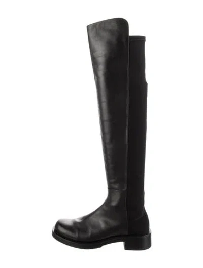 Pre-owned Stuart Weitzman Leather Boots In Black