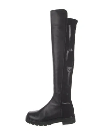 Pre-owned Stuart Weitzman Leather Boots In Black