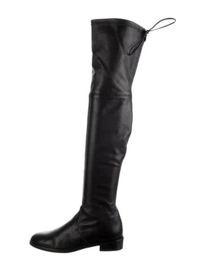 Pre-owned Stuart Weitzman Leather Boots In Black