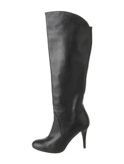 Pre-owned Stuart Weitzman Leather Boots In Black