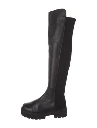 Pre-owned Stuart Weitzman Leather Boots In Black