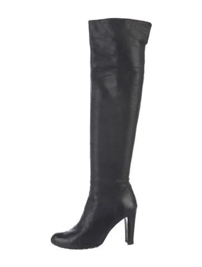Pre-owned Stuart Weitzman Leather Boots In Black
