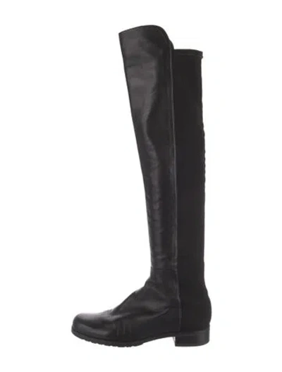 Pre-owned Stuart Weitzman Leather Boots In Black
