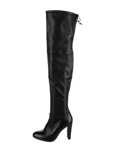 Pre-owned Stuart Weitzman Leather Boots In Black