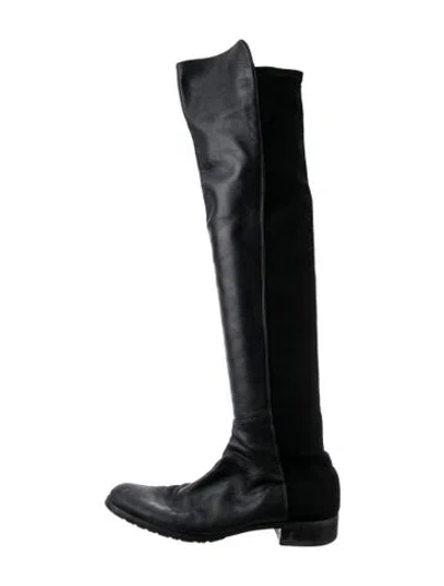 Pre-owned Stuart Weitzman Leather Boots In Black