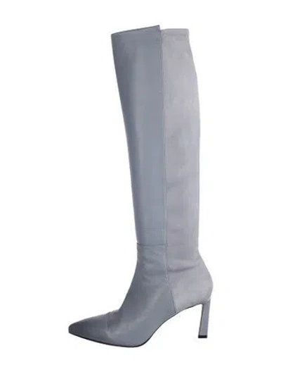 Pre-owned Stuart Weitzman Leather Boots In Blue