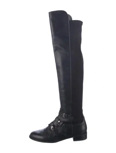 Pre-owned Stuart Weitzman Leather Boots In Blue